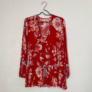 free people floral tunic top